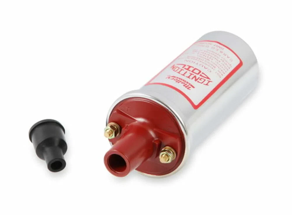 Mallory 29219 Street Performance Ignition Coil Chrome Coil 12 Volt